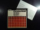 AVANTGARDE CHRISTIAN WOLFF FOR PIANO FOR PIANIST WERGO GERMANY MINT LP