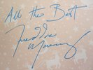 QUEEN : 1986 Pre-Printed Autographs Signed Christmas Card Freddie Mercury