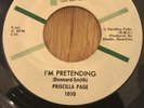 PRISCILLA PAGE northern soul 45 I'm Pretending / Poor Dog A Bone   Topper