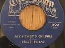 BILLY BLAND popcorn r&b soul 45 My Heart's On Fire   Old Town