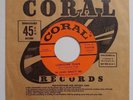 Orig Johnny Burnette Trio, Lonesome Train 45 rpm record, guitar rockabilly RAB