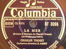 CHARLES TRENET LA MER 78 rpm COLUMBIA UNPLAYED