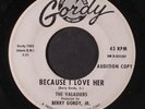 VALADIERS: While I'm Away / Because I Love Her 45 (dj, shiny copy, plays well)