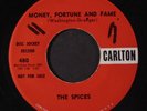 SPICES: Tell Me Little Girl / Money, Fortune & Fame 45 (very close to VG+, nice