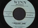 SENATORS: Wedding Bells / I Shouldn't Care 45 (plays great  wol)