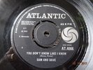 NORTHERN SOUL ; SAM & DAVE / YOU DON'T KNOW LIKE I KNOW *** ATLANTIC ***