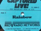 Ritchie Blackmore Rainbow 2 LP Live Radio Broadcast Live Concert 8/6/84 Metal