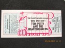 TOM PETTY AND THE HEARTBREAKERS TICKET EINTRITTSKARTE MANNHEIM 15.12.1982 TOP
