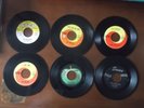 BEATLES 6 various original singles (Atco, Capitol, Apple, Swan) VG