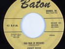 R&B Popcorn 45 JIMMY RICKS Bad Man Of Missouri BATON HEAR