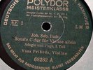 Polydor Meisterklasse 68282--3 Vasa Prihoda Bach Violin Solo German 12’’ 2x78rpm
