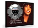 Whitney Houston I Will Always Love You Framed Silver Disc Display Vinyl (C1)