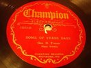 JAZZ GEORGE TREMER SomeOfTheseDays/SID WILLIAMS MississippiShivers CHAMPION15372