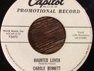 CAROLE BENNETT Haunted Lover 45, 1957 POPCORN SOUL Capitol Promo