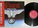 SAXON WHEELS OF STEEL CARRERE P-10870G Japan OBI Vinyl LP
