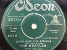 THE BEATLES CHILE ORIGINAL SINGLE ODEON DARK GREEN 1965 VG+