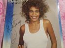 Whitney Houston signed rare record album cover