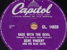 GENE VINCENT   RACE WITH THE DEVIL   UK CAPITOL 78 RPM E+ EXCELLENT PLUS GRADE