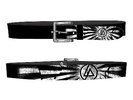 Linkin Park Gürtel Black Belt With White Printing Größe M (medium) Ledergürtel