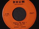 BOBBY ANGEL: Baby-o / That's The Way I Want To Go 45 (obscure, clean ) Oldies