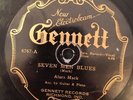 Gennett 6767 Alura Mack SEVEN MEN BLUES w James Cole guitar 78rpm 1929  E- cr