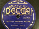 Decca 7133 Kokomo Arnold MONDAY MORNING  BLUES  78rpm  V+ Georgia Guitar Blues