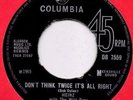 HEINZ DON'T THINK TWICE IT'S ALL RIGHT / BIG FAT SPIDER COLUMBIA JOE MEEK DYLAN