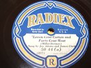 Radiex 5044 Joe Adams James Clark Leven Cent Cotton / Farm Relief Blues 78 RPM