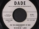 NICKIE LEE: The Ten Commandments Of Man / Late Shadows 45 (dj, Deep Soul cover