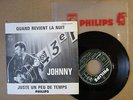 rare SP juke-box Johnny Hallyday encart original Quand revient la nuit 373570