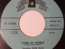 Original Don Ellis, Come in World 45rpm record, guitar rockabilly RAB