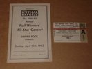 NME Poll Winners 1961/62 Wembley Programme(Billy Fury/Shane Fenton) + Ticket