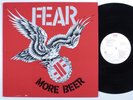 FEAR More Beer RESTLESS LP VG++/VG+ with lyric sheet insert
