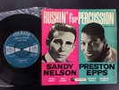 SANDY NELSON+PRESTON EPPS E.P.RUSHIN' FOR PERCUSSION.1959TOP RANK+PICTURE COVER.