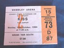 KISS.CONCERT TICKET.15TH OCT 1984.IN EXCELLENT CONDITION.