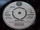 BLACK SABBATH  PARANOID / THE WIZARD VERTIGO 1970 NEAR MINT VINYL