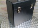 1970's Vintage Retro Black LP Record Storage Case Box for 12