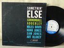 CANNONBALL ADDERLY MILES DAVIS ART BLAKEY somethin' else Blue Note JAZZ BOP LP