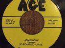 RARE PUNK KBD 45 rpm SCREAMING URGE on New Age lb 1980 prvt Ohio press HOMEWORK