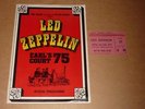 Led Zeppelin 1975 Earls Court Concert Programme + Ticket