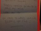 Ginger The Wildhearts Handwritten Lyrics From Recording Of Earth Vs RARE