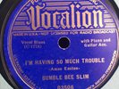 BUMBLE BEE SLIM VOCALION 03506 BLUES 78 RPM E+