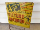 VINTAGE 1940'S RECORD GUILD CHILDREN'S PICTURE DISC STORE DISPLAY STAND/RACK