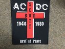Patch Backpatch Bon Scott AC/DC Gestickt Ungebraucht