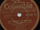 EDITH PIAF / Adieu Mon Coeur - Le Chant Du Pirate / 78 rpm BF 249 (FR)