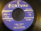 FIVE DOLLARS / FIVE JETS You Fool / I'm Wondering MISPRESSING Doo Wop Rock 45 