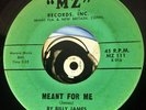 Billy James & The Crystaltones 45 Rare KILLER Doo Wop Rocker '62 Meant For Me M-