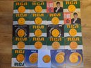 ELVIS, 21 different Original ORANGE SOLID CENTER RCA 45s.