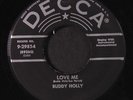 BUDDY HOLLY: Blue Days, Black Nights / Love Me 45 (repro) Rockabilly