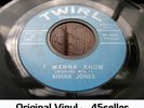 ? VIVIAN JONES promo 'I Wanna Know' RARE R&B Northern Soul 45 HEAR